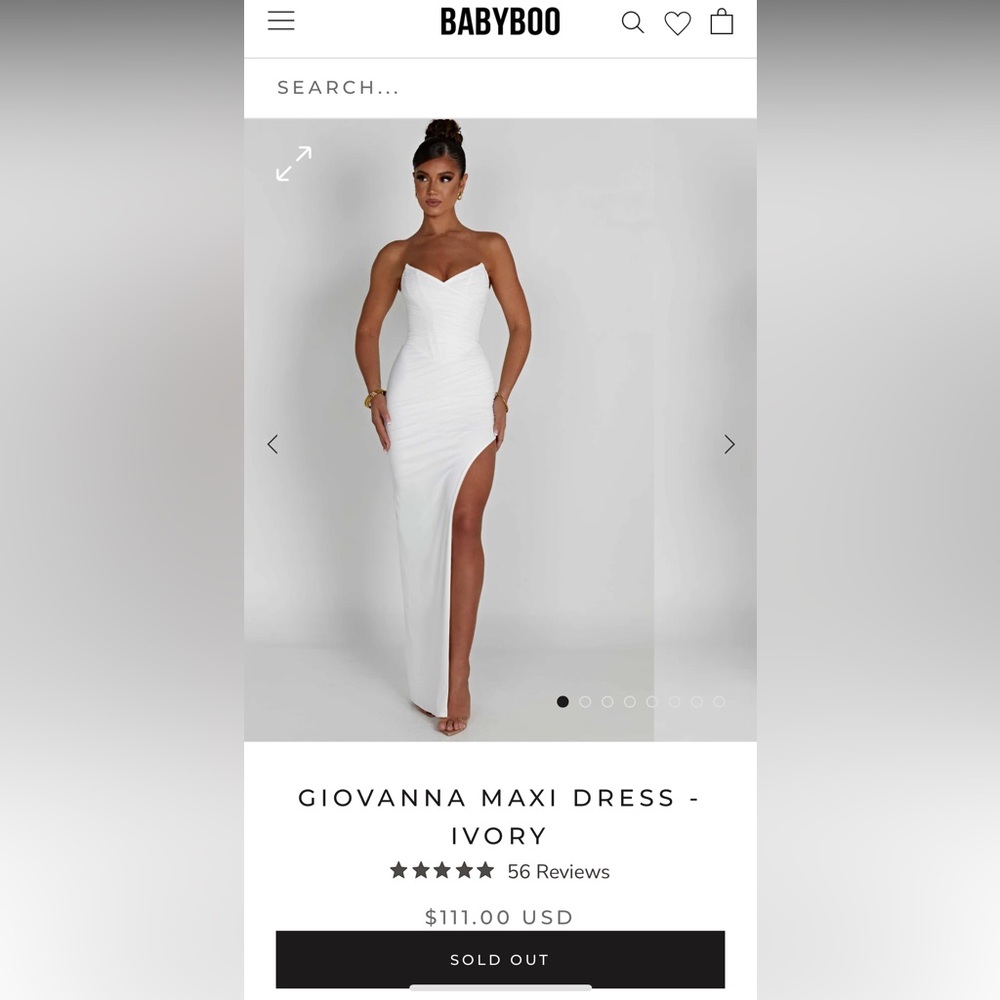 BABYBOO FASHION  GIOVANNA MAXI DRESS - IVORY XS